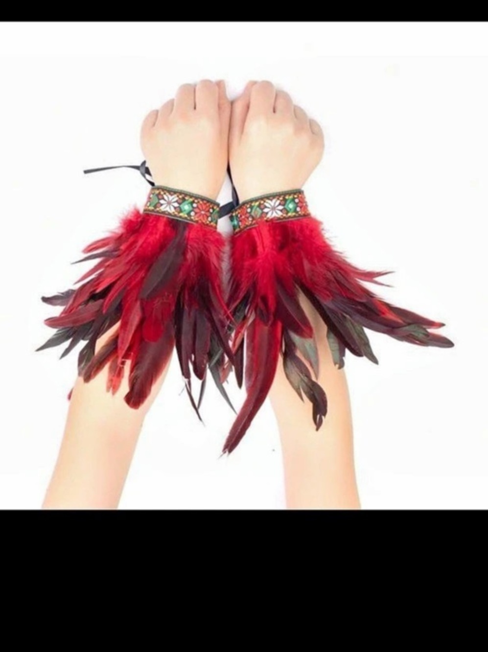 Women Lace Artificial Feather Costume Accessories Feather for wrist or ankles